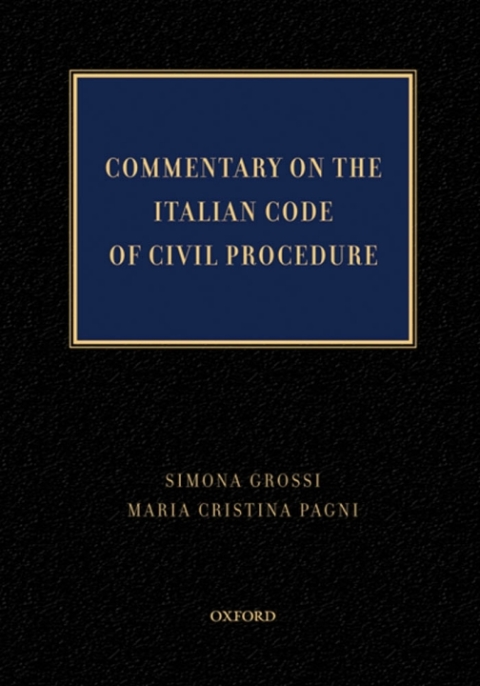 Cover image for book Commentary on the Italian Code of Civil Procedure