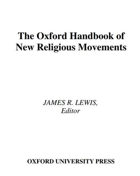Cover image for book The Oxford Handbook of New Religious Movements