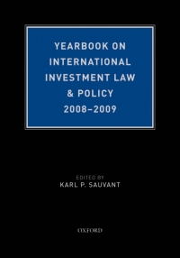 Omslagafbeelding: Yearbook on International Investment Law & Policy 2008-2009 9780195341577
