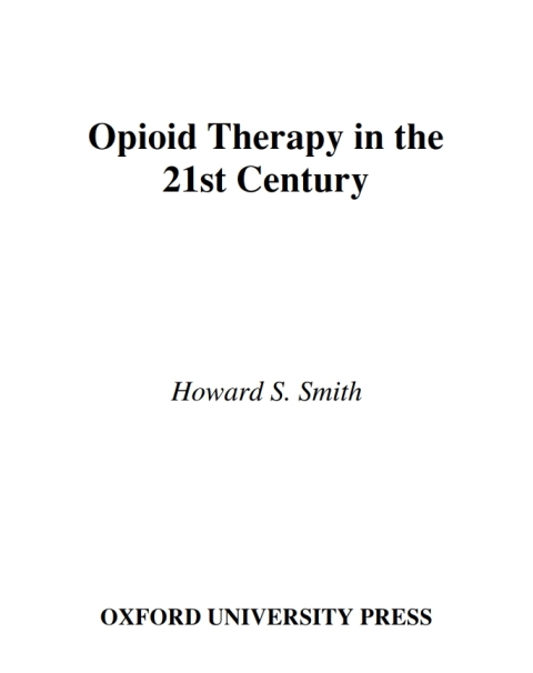 Cover image for book Opioid Therapy in the 21st Century