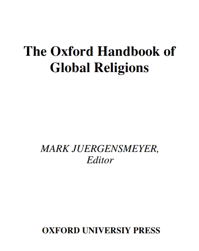 The Oxford Handbook of Global Religions
