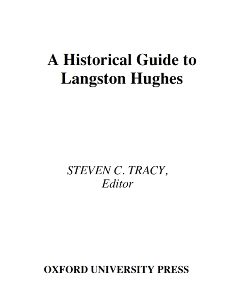Cover image for book A Historical Guide to Langston Hughes