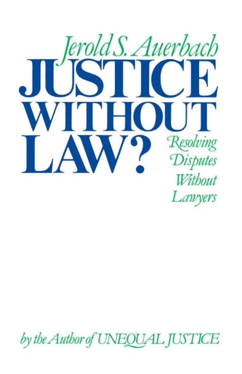 Cover image for book Justice without Law?