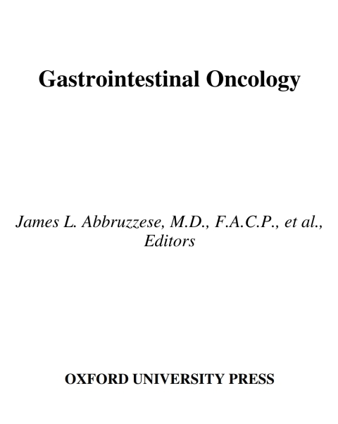 Cover image for book Gastrointestinal Oncology
