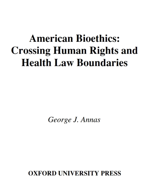 Cover image for book American Bioethics