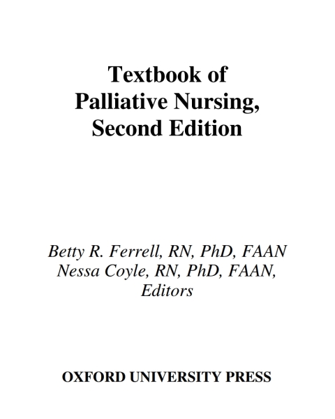 Cover image for book Textbook of Palliative Nursing