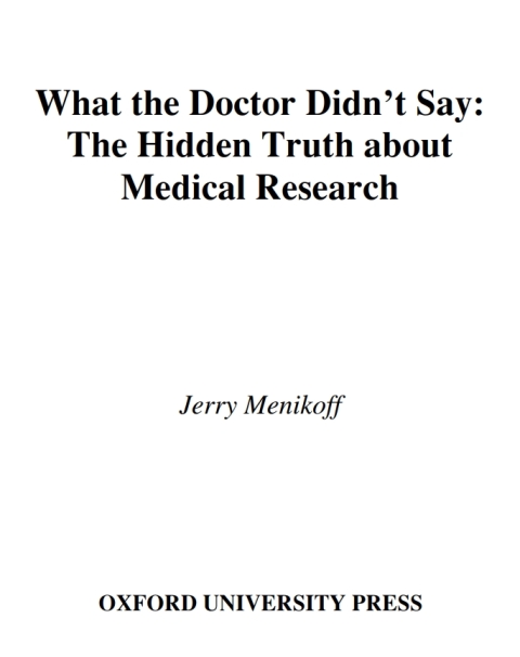 Cover image for book What the Doctor Didn't Say