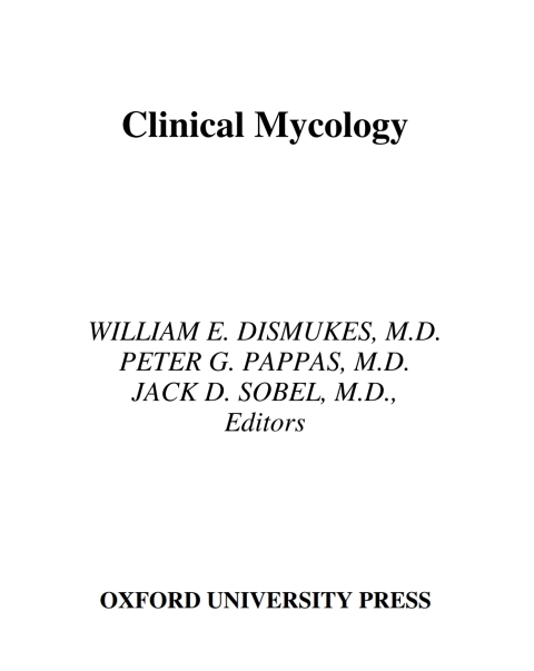 Cover image for book Clinical Mycology