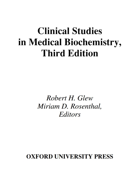 Cover image for book Clinical Studies in Medical Biochemistry