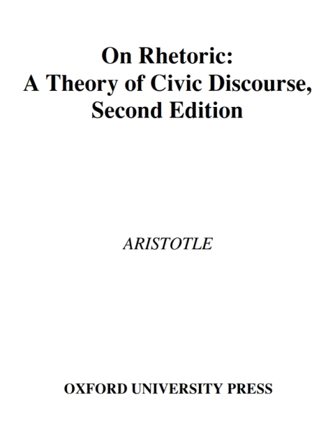 Cover image for book On Rhetoric: A Theory of Civic Discourse
