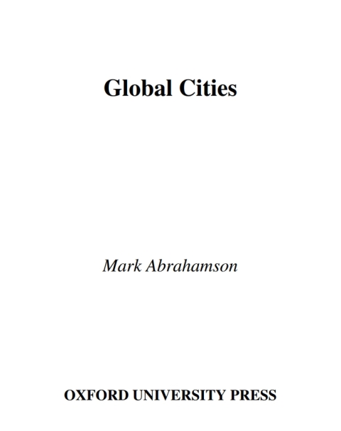Cover image for book Global Cities