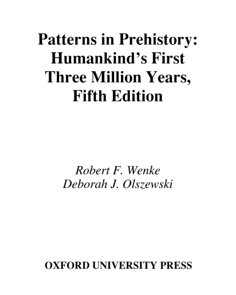 Cover image for book Patterns in Prehistory