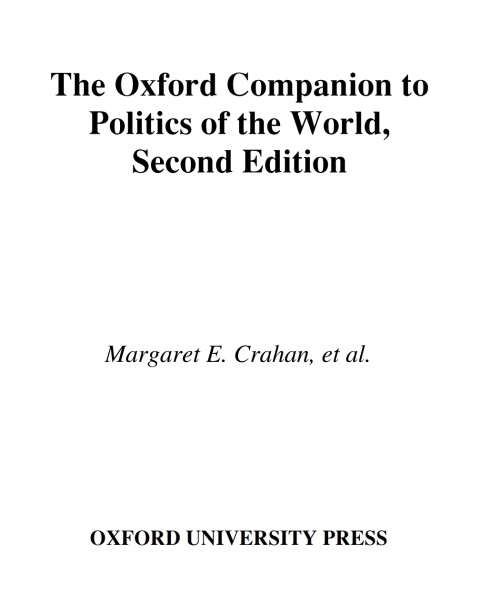 Cover image for book The Oxford Companion to Politics of the World