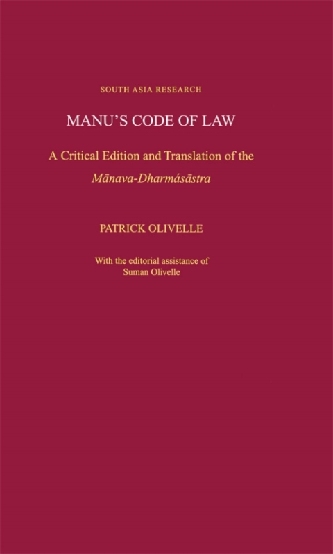 Cover image for book Manu's Code of Law