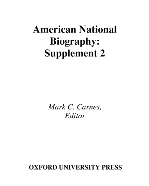 Cover image for book American National Biography