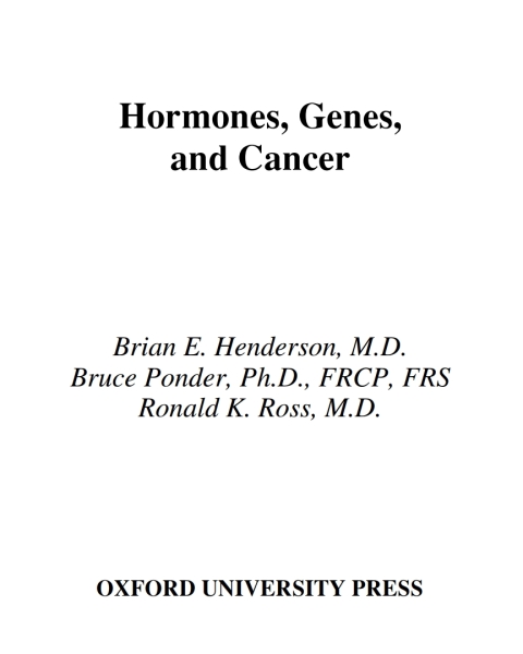 Cover image for book Hormones, Genes, and Cancer