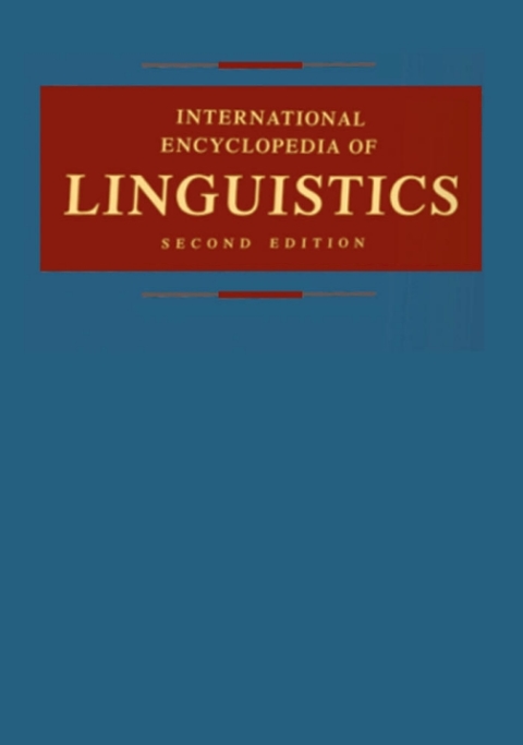 Cover image for book International Encyclopedia of Linguistics
