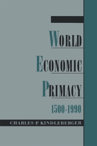 Cover image: World Economic Primacy: 1500-1990 9780195099027