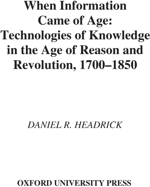 Cover image for book When Information Came of Age