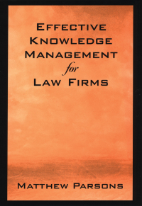 Titelbild: Effective Knowledge Management for Law Firms 9780195169683