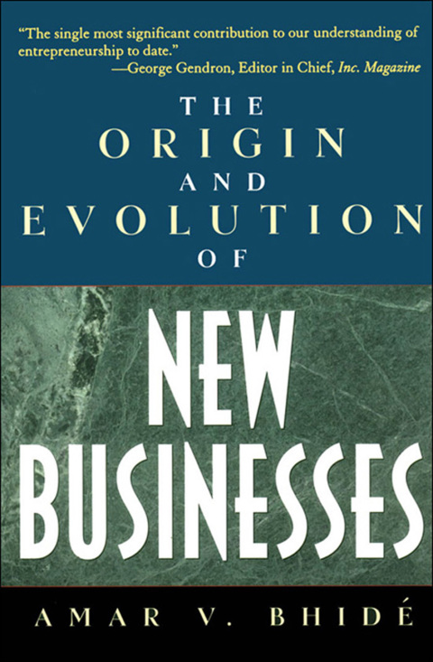 Cover image for book The Origin and Evolution of New Businesses