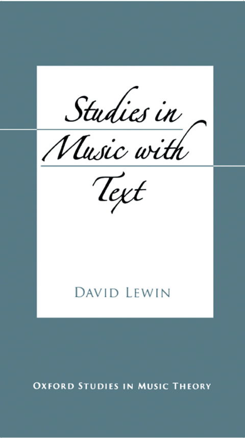 Cover image for book Studies in Music with Text