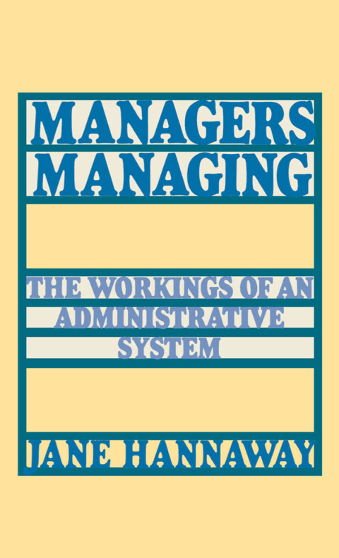 Cover image for book Managers Managing
