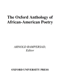 Cover image: The Oxford Anthology of African-American Poetry 1st edition 9780195125634