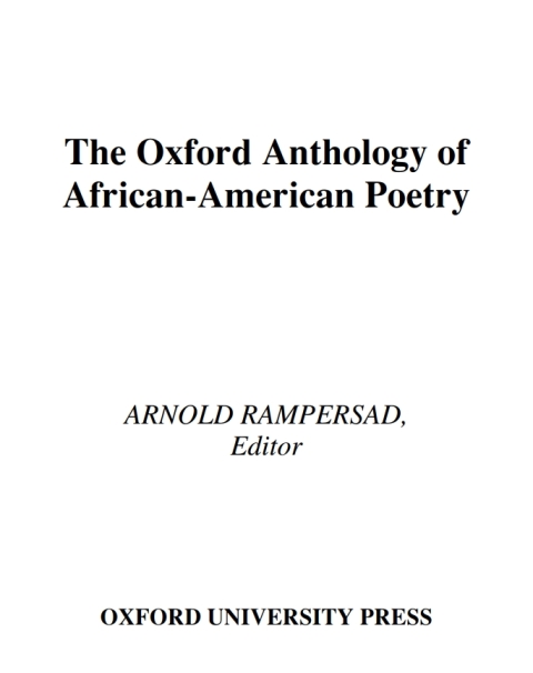 Cover image for book The Oxford Anthology of African-American Poetry