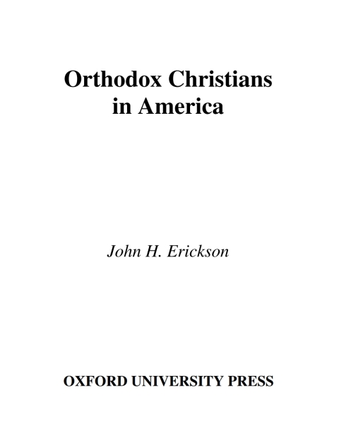 Cover image for book Orthodox Christians in America
