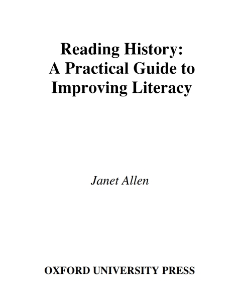 Cover image for book Reading History