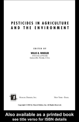 Pesticides in Agriculture and the Environment
