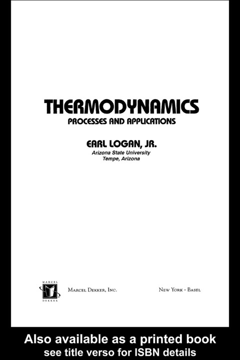 Cover image for book Thermodynamics