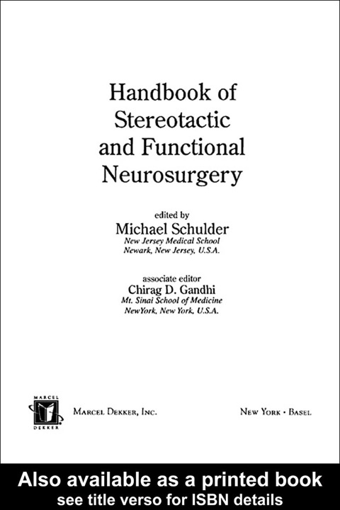 Cover image for book Handbook of Stereotactic and Functional Neurosurgery