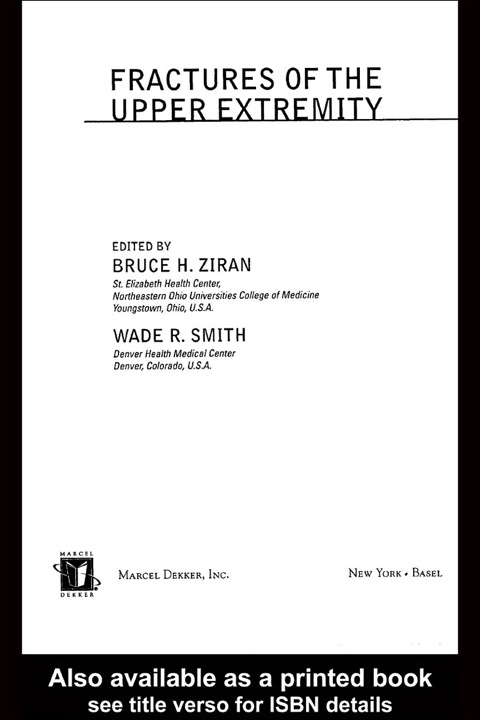 Cover image for book Fractures of the Upper Extremity