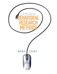 Introduction To Behavioral Research Methods (Subscription) 6th Edition ...