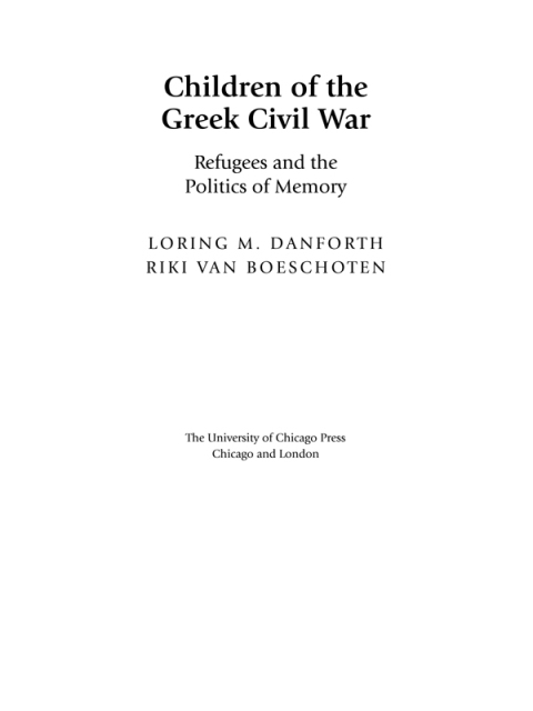 Cover image for book Children of the Greek Civil War