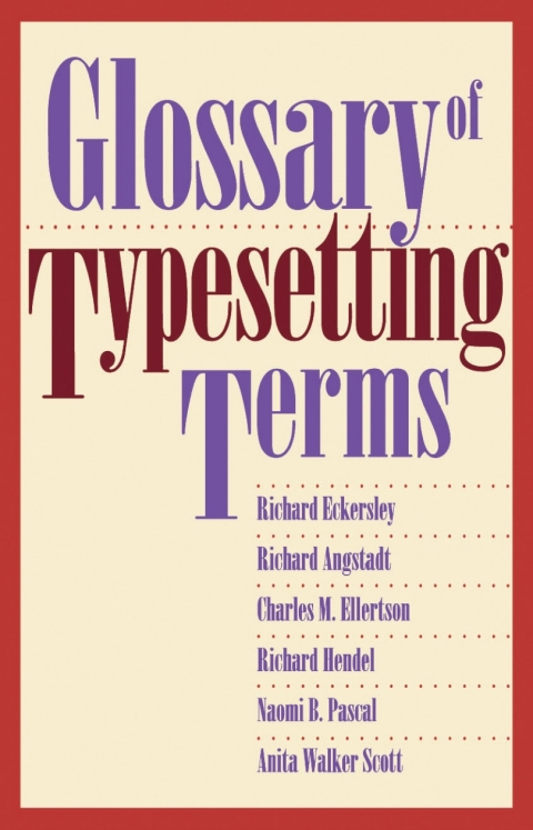 Cover image for book Glossary of Typesetting Terms