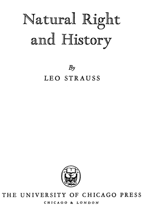 Natural Right and History 