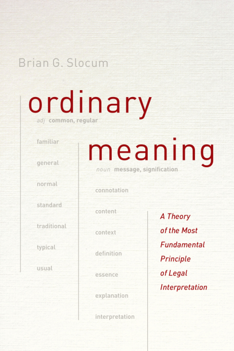 Cover image for book Ordinary Meaning