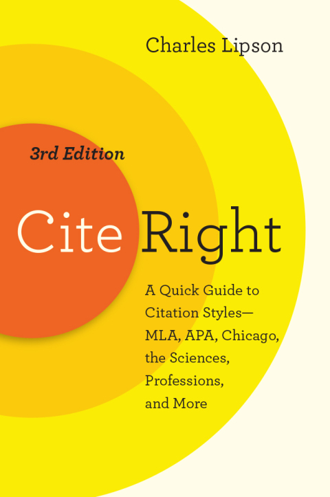 Cover image for book Cite Right, Third Edition