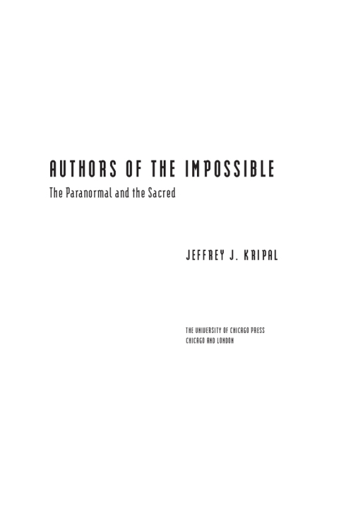 Cover image for book Authors of the Impossible