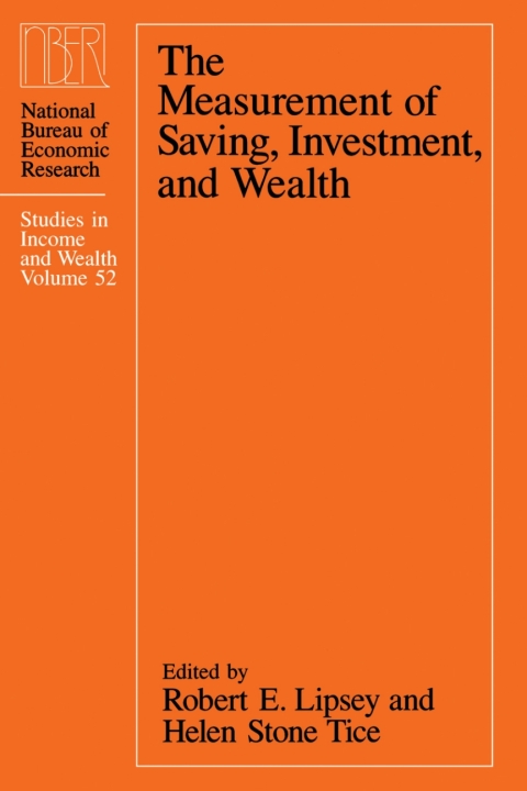 Cover image for book The Measurement of Saving, Investment, and Wealth