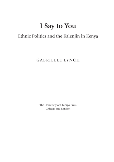 Cover image for book I Say to You