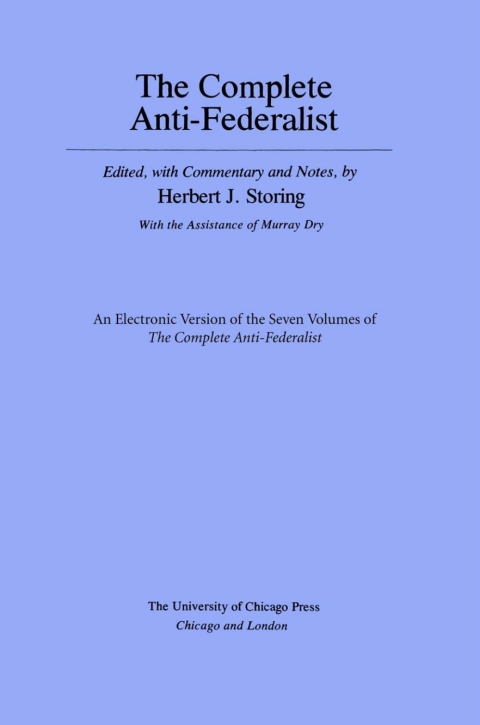 Cover image for book The Complete Anti-Federalist