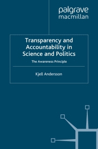 Cover image: Transparency and Accountability in Science and Politics 9780230542174