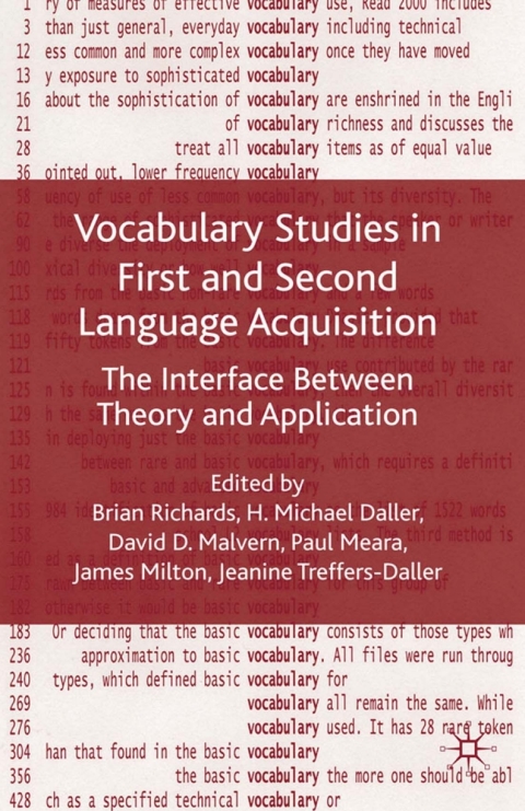 Cover image for book Vocabulary Studies in First and Second Language Acquisition