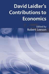 Cover image: David Laidler's Contributions to Economics 9780230018983