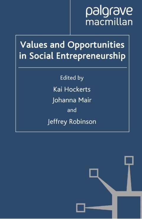 Cover image for book Values and Opportunities in Social Entrepreneurship