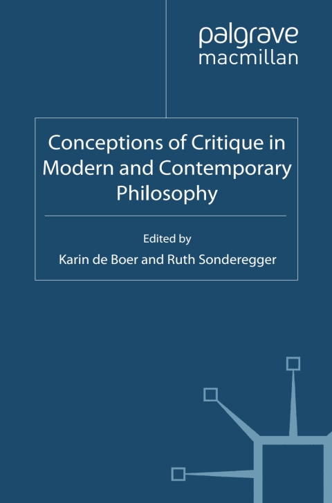 Cover image for book Conceptions of Critique in Modern and Contemporary Philosophy